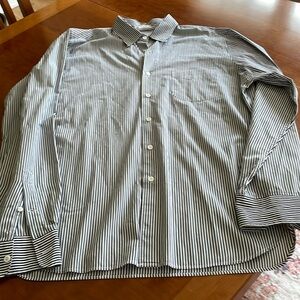 J Crew Slim fit, size L 100% cotton striped shirt.